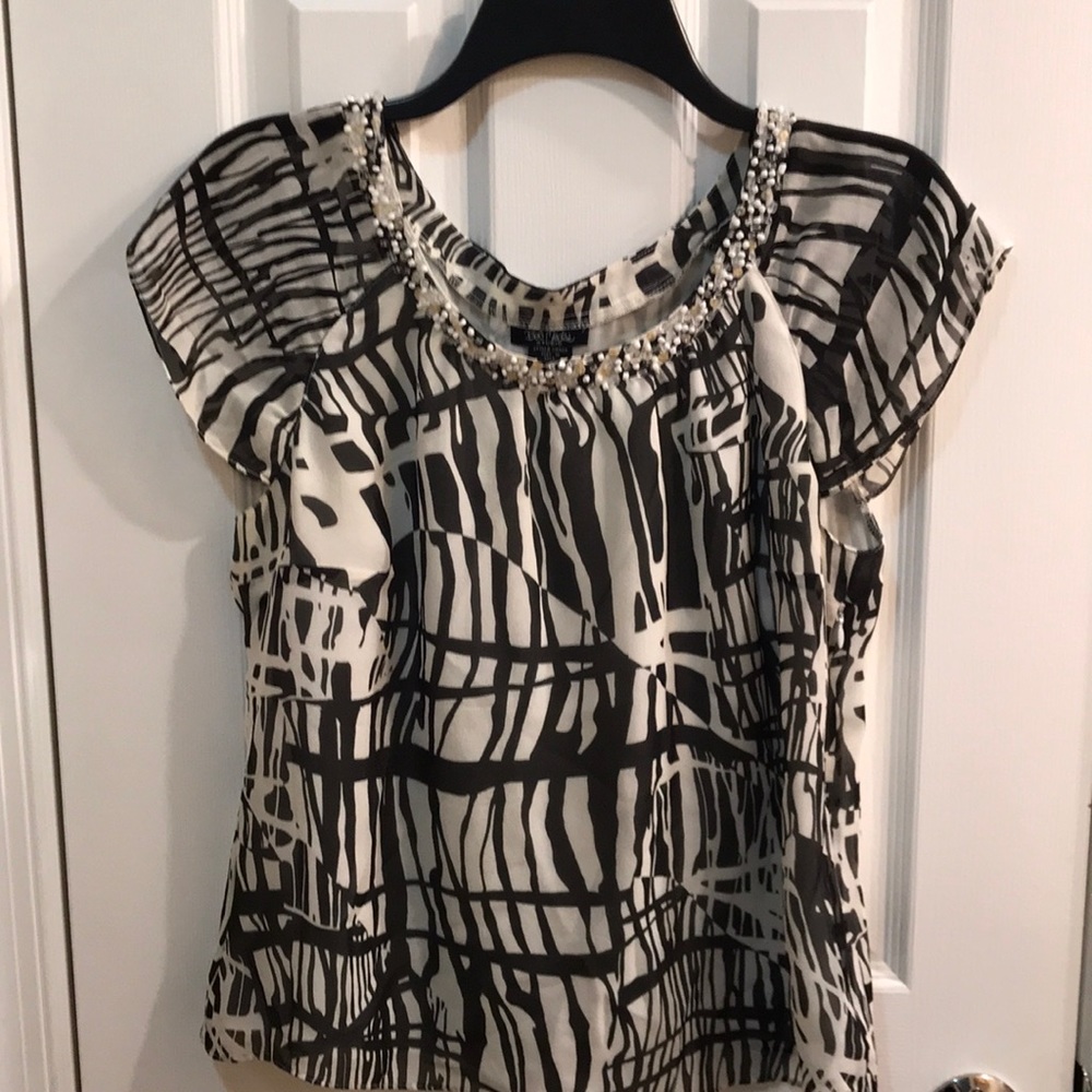 🌸NEW🌸 Bob Mackie Vintage Zebra Silk Top